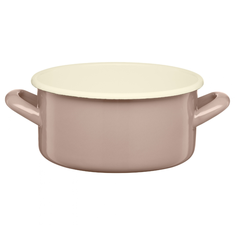 Rondel emaliowany gładki GORDON 20cm jasny róż